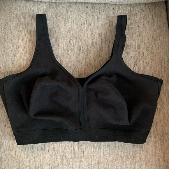 Cacique Black Unlined Full Coverage Wireless Bra Size 40DDD - Picture 1 of 8